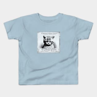 Serious kitten, old newspaper Kids T-Shirt